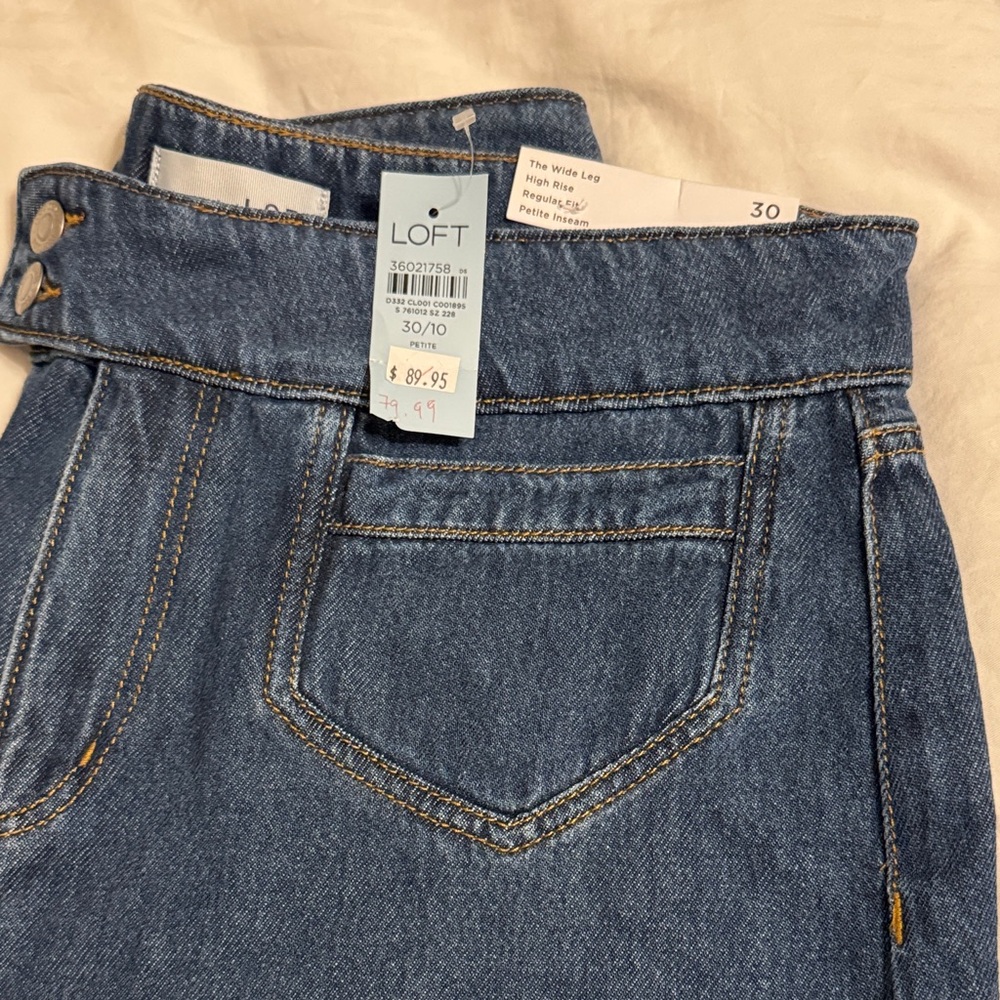LOFT Women's Denim Wide Leg Jeans